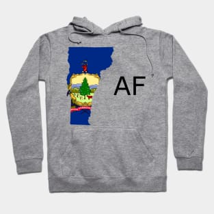 Vermont Flag State Outline AF (black) Hoodie